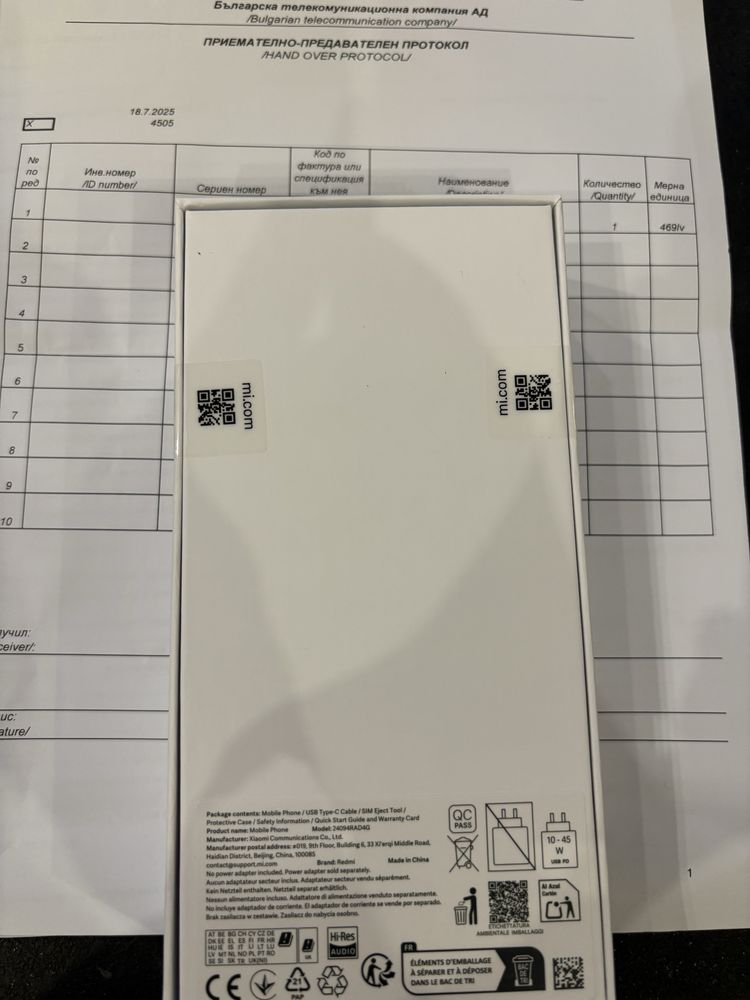 Xiaomi Redmi note 14 5g 24м гаранция