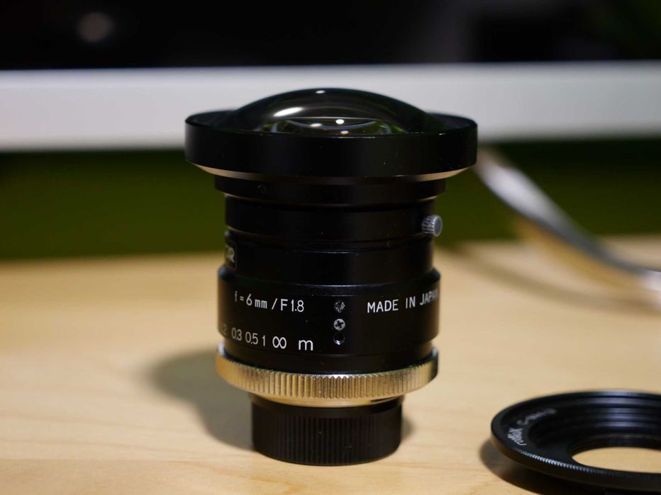 Obiectiv Kowa Navitar 6mm f1.8 C-mount + adaptor pentru camere MFT M43
