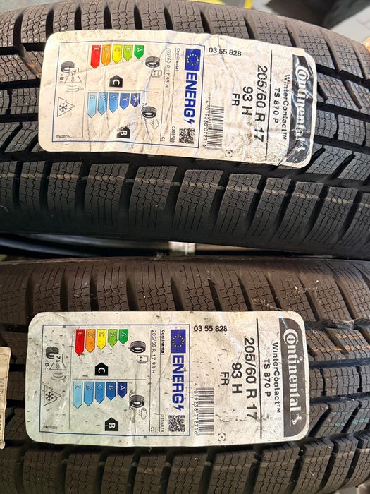 Vând 2 anvelope noi de iarna 205/60/17 Continental