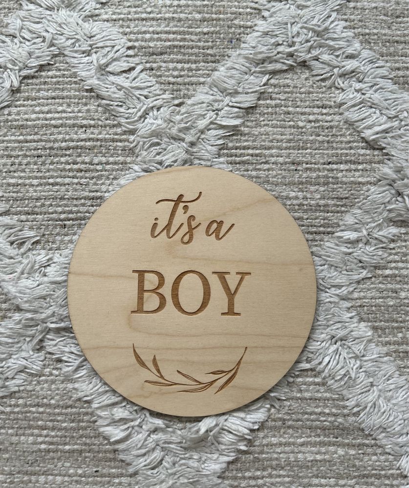 Card lemn “It’s a BOY”