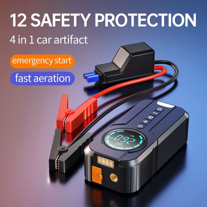 Jump starter air pump 2 в 1. Пусковой устройство и насос для авто