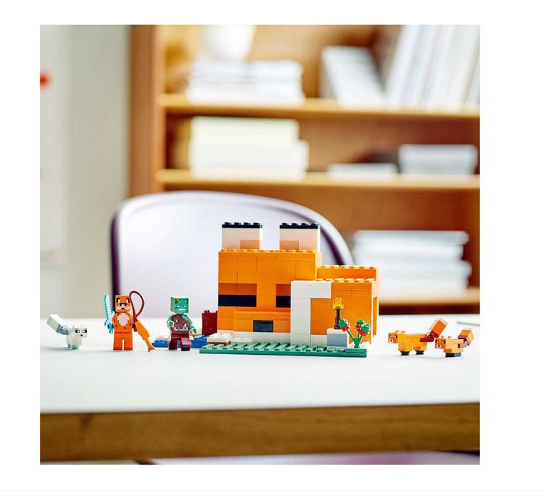 LEGO® Minecraft - Лисичето леговище 21178, 193 части , Лего майнкрафт