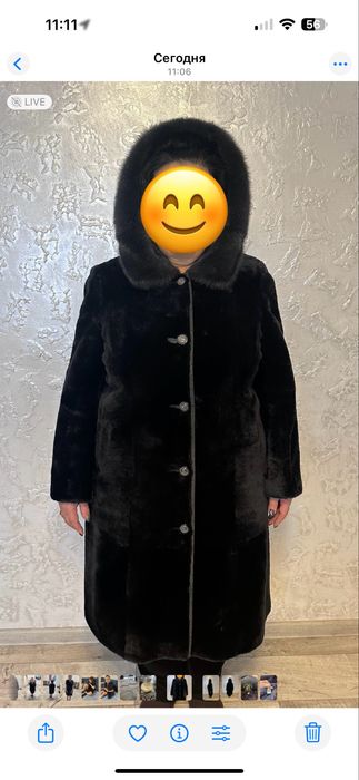 Шуба облегченый стриженный мутон