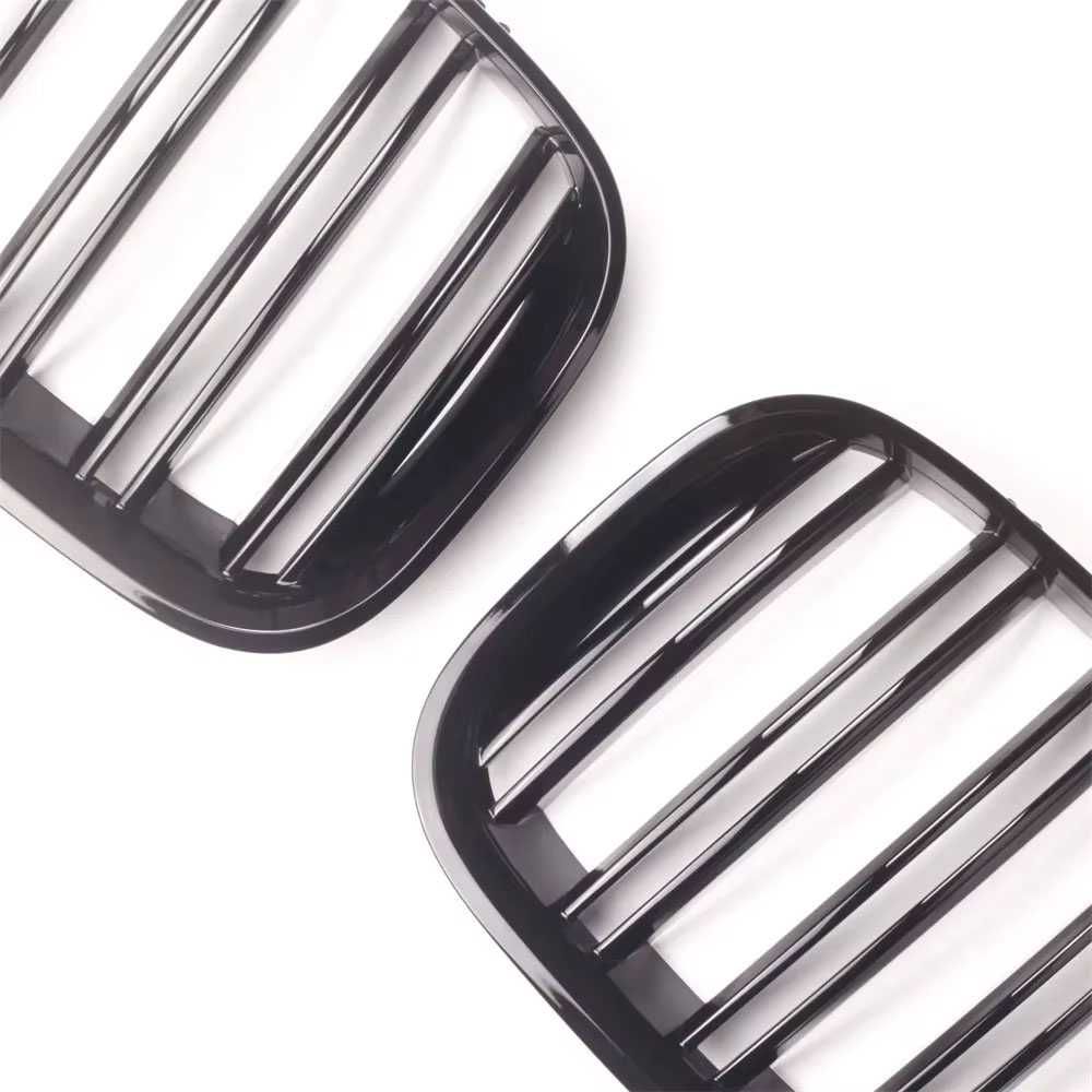 Set 2 grile duble M negru lucios BMW X5 E53 facelift 2003-2006