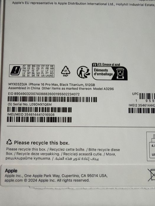 iphone 16 pro max 512 gb black