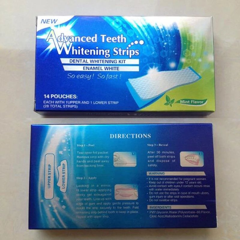 Супер цена! 28 броя Лентички за избелване на зъби Advanced teeth white
