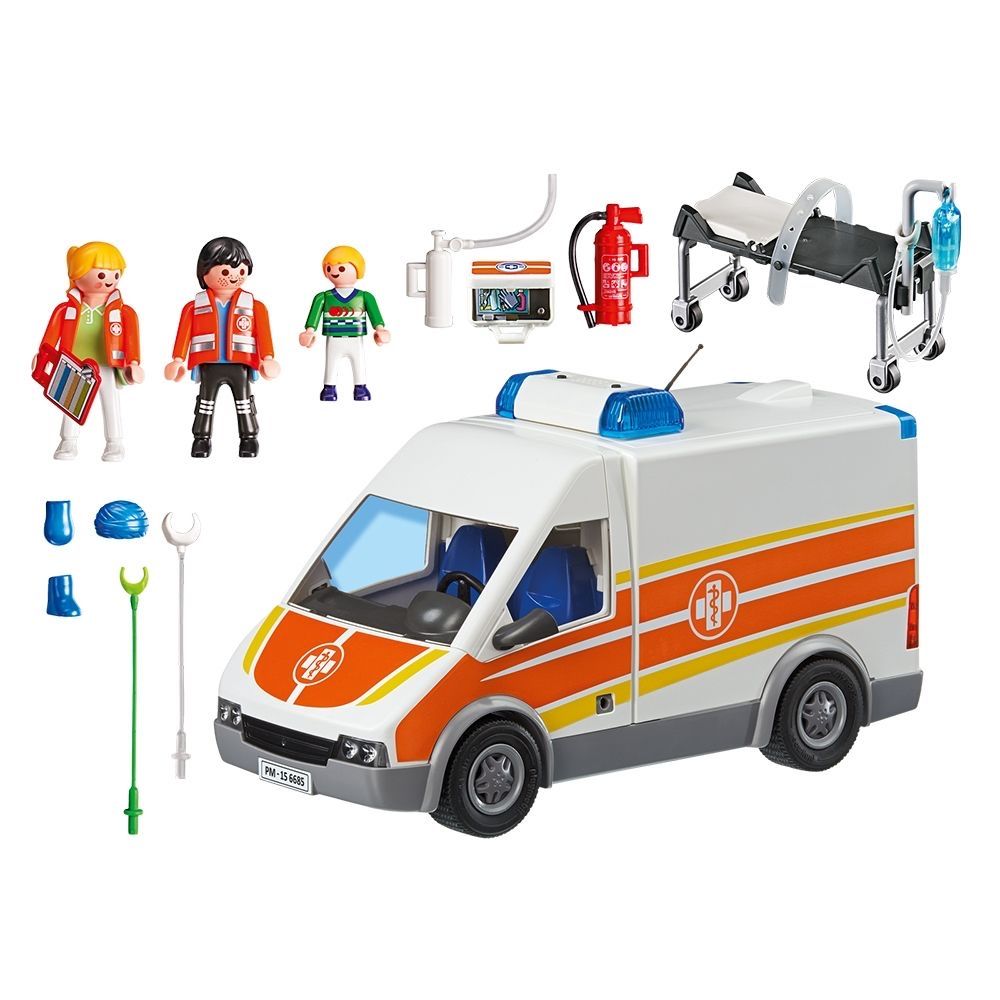 Playmobil citi life 6685 - ambulanta cu lumini si sunete