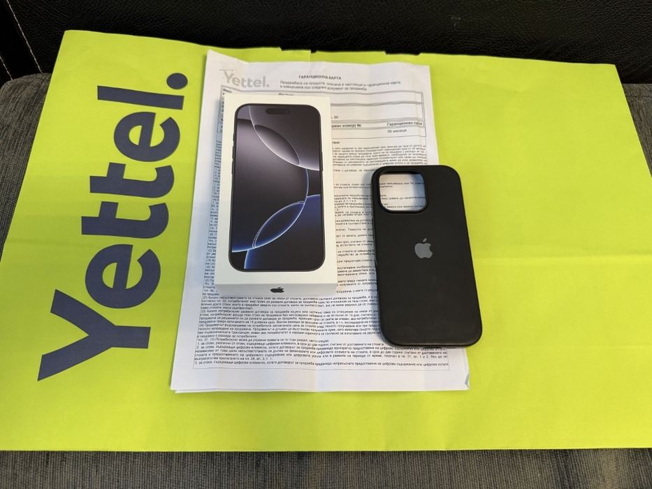 КАТО НОВ 128GB iPhone 16 Pro Гаранция Yettel 2027г. Black / Черен