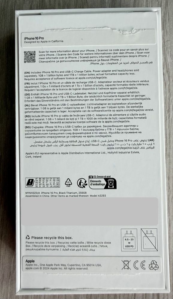 iPhone 16 Pro, Black Titanium , 256GB