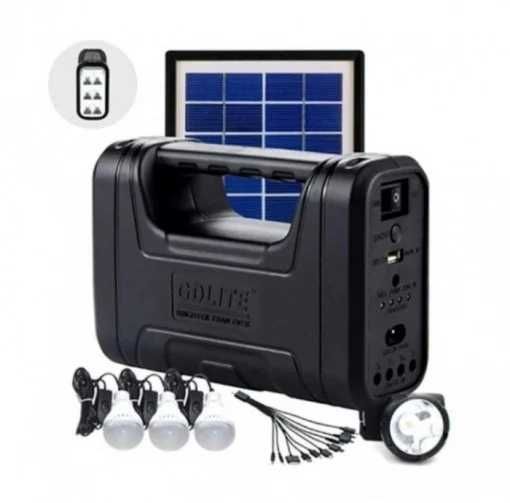 Kit lanterna cu panou solar, 3 becuri LED SMD, GDLITE-1