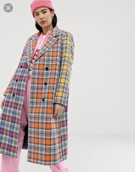 Mads Norgaard check coat - Multi карирано палто номер 38 М