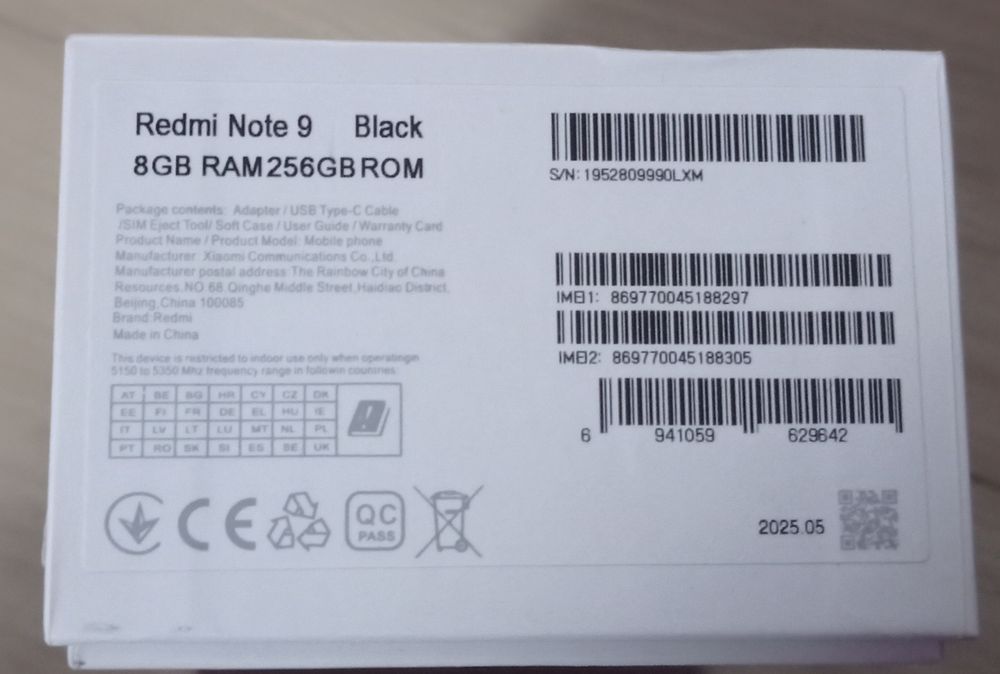 Redmi Note 9 256 gb