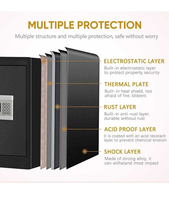 Seif pentru valori, bani, aur , etc 54L antifoc