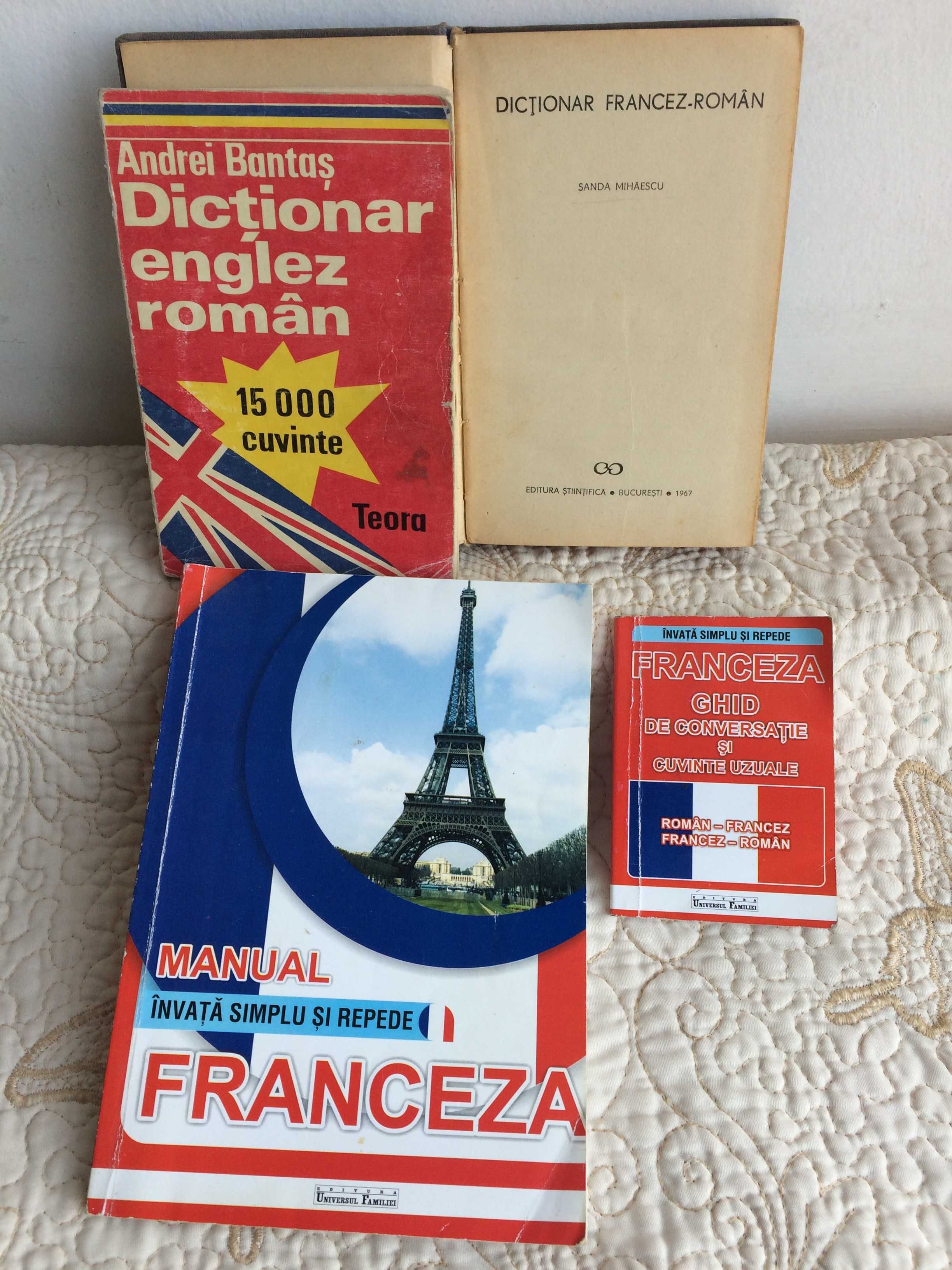 Vand manual de Franceza , dictionare, Ghid conversatie Roman -Francez