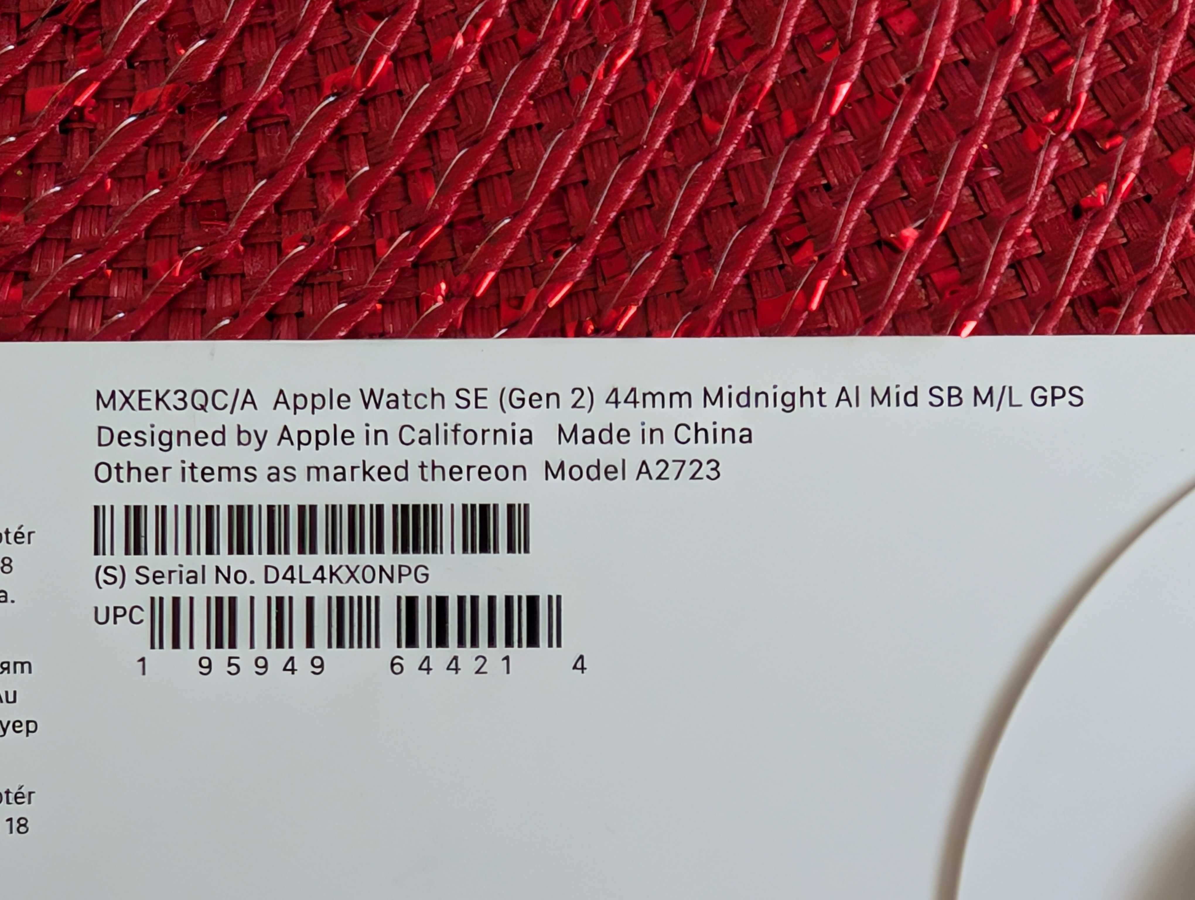 Apple Watch SE GPS aluminiu 44 mm (a 2-a generație), nou, sigilat