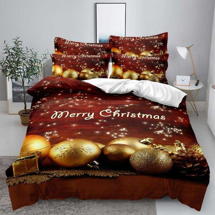 Коледно спално бельо – 6 части, 100% памук | Двоен комплект