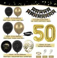 Балони черно и златно 100бр