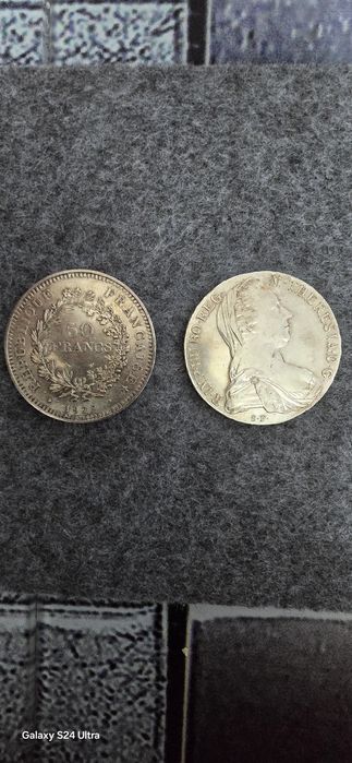 50 francs 1977 si 1 Thaler 1780 rebatere