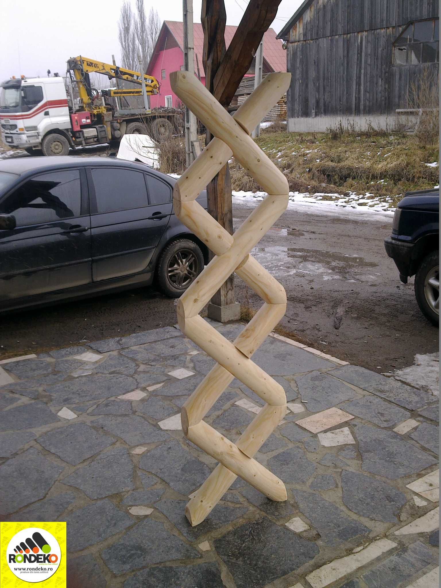 Set obstacol de calarit din lemn rotund