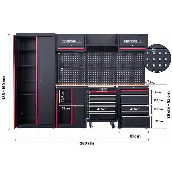Mobilier metalic pentru atelier 14 piese