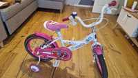 Детско колело за момиче 16 цола с помощни колела и звъннец