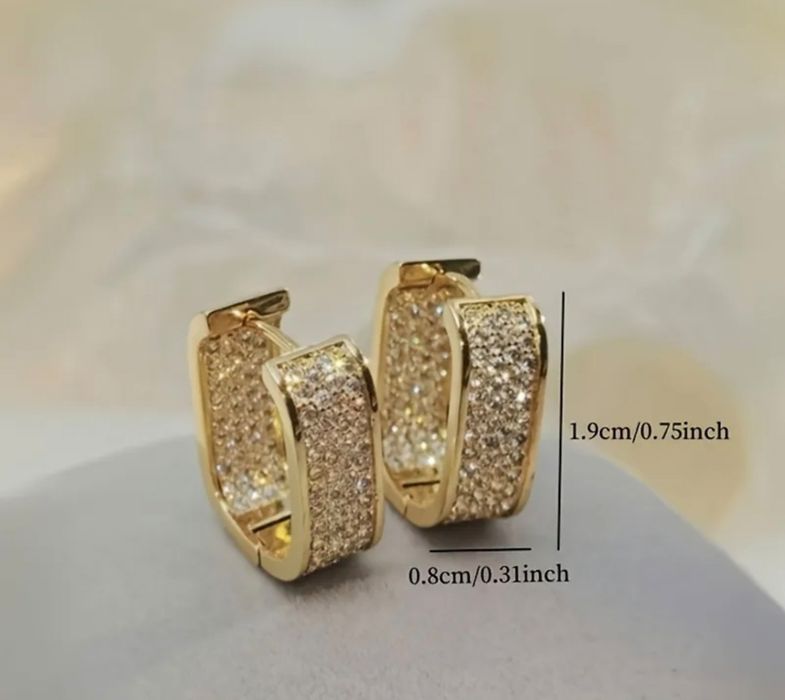 Cercei damă cu placare aurie două perechi diferite