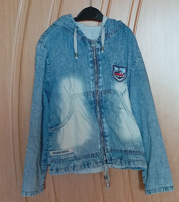 Дънково детско яке размер 5-6г 116см