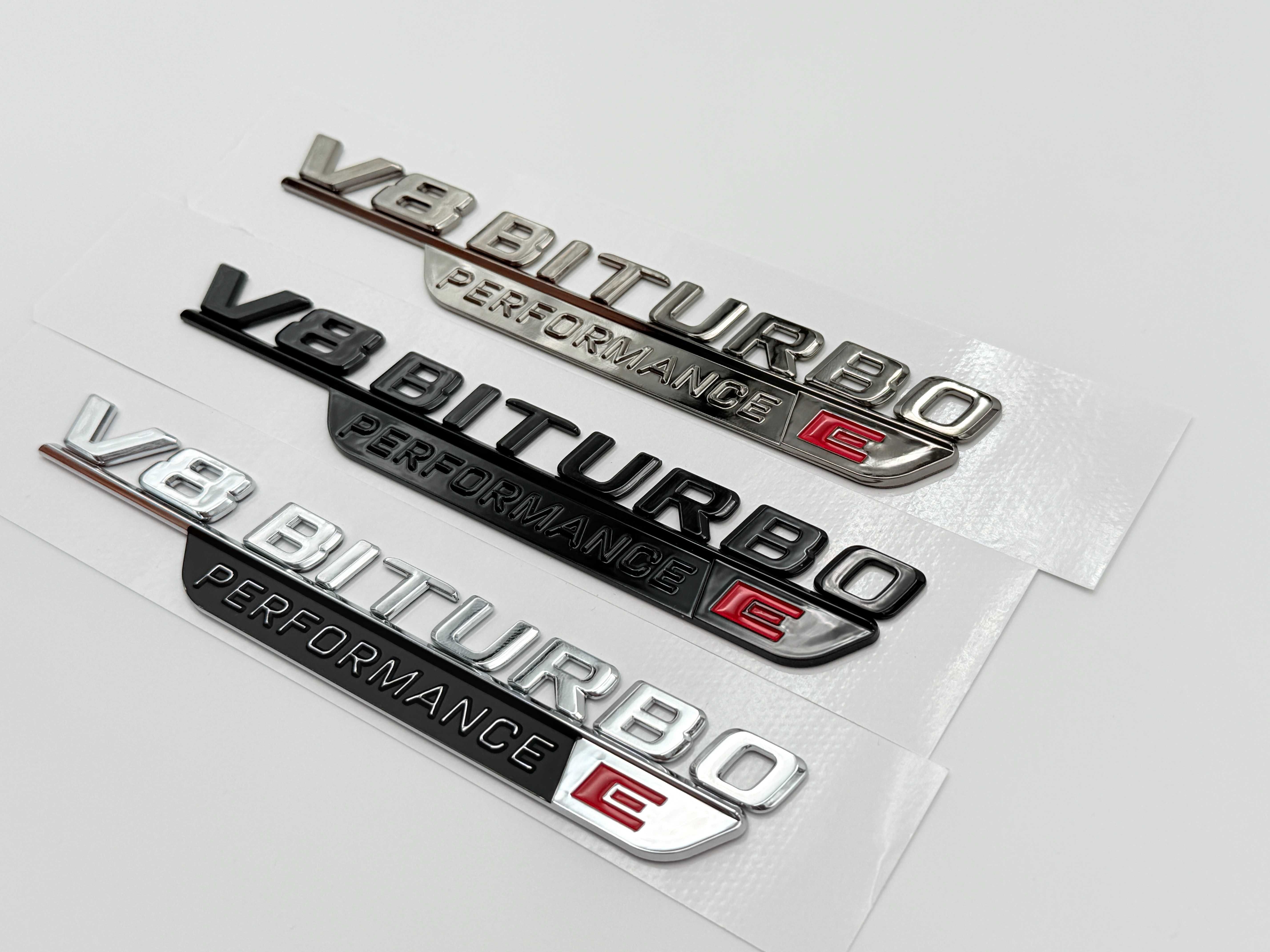 Set Embleme Compatibile Mercedes V8 Biturbo E Performance aripa