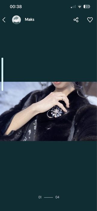 Шуба норковая новая Blackglama Manzari
