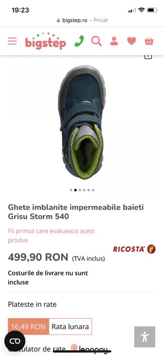 Ghete Ricosta marimea 27