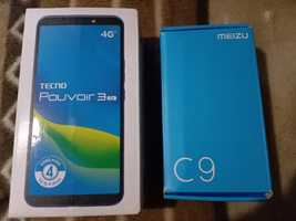 Продам смартфоны meizu c9  и techno pouvoir3 air