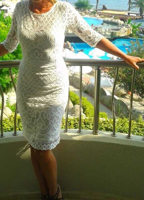 Rochie dantela albă Mastij