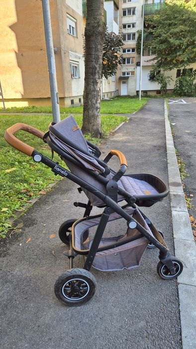 Carucior 3 in 1, Lionelo, Amber, Cu landou, scoica auto, Pana la 22 kg