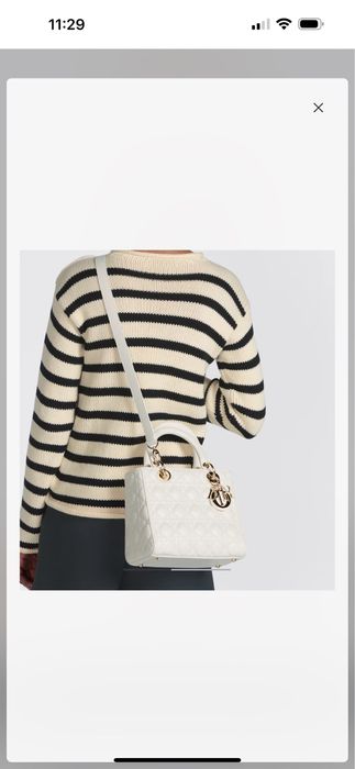 Чанта Lady Dior Medium цвят latte