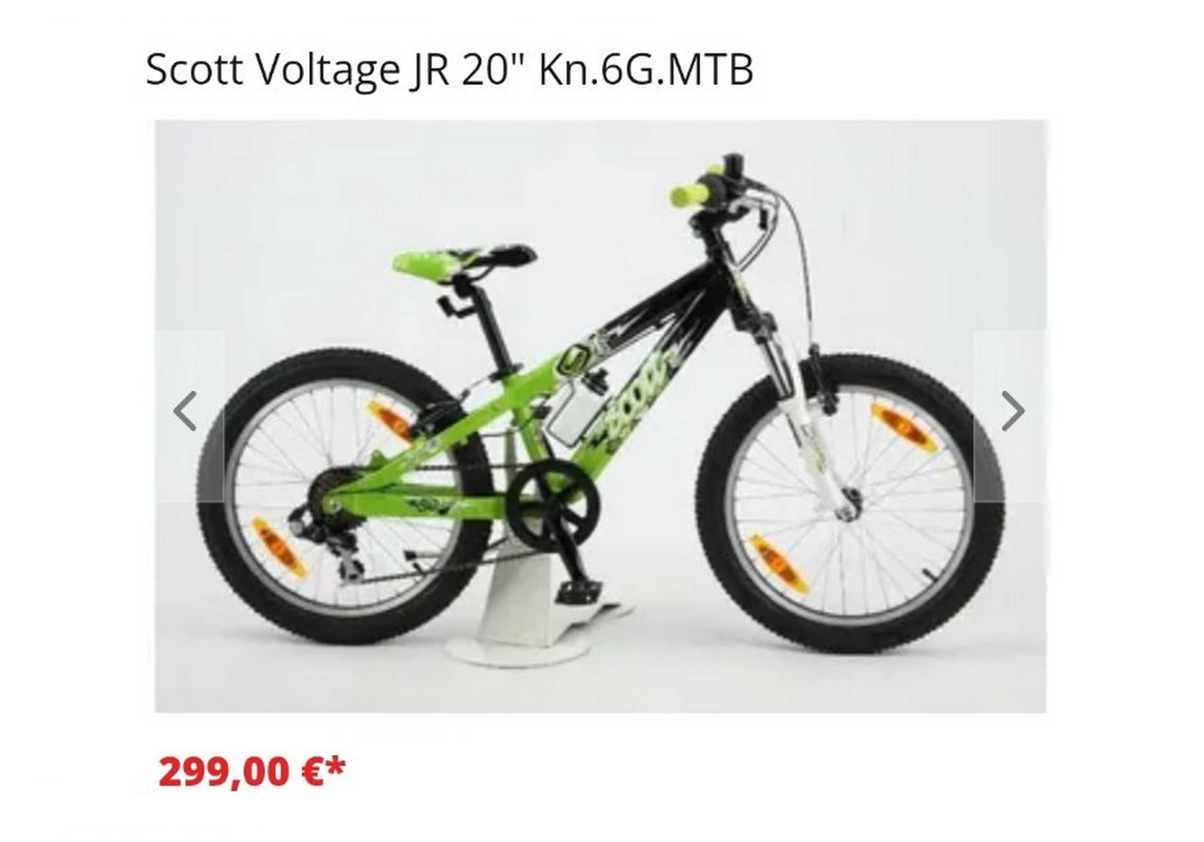 Bicicletă copii 20’ Scott Voltage JR20 MTB, 6 viteze, ALUMINIU – verde