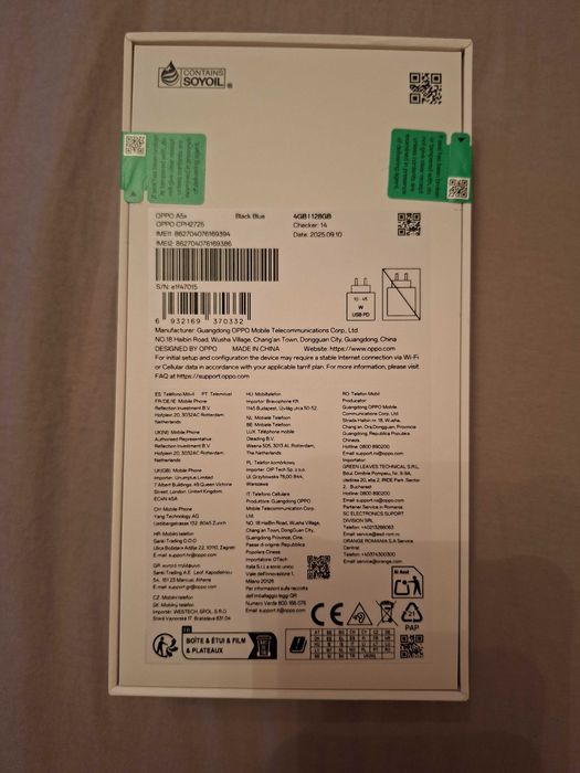 OPPO A5x + слушалки ttec