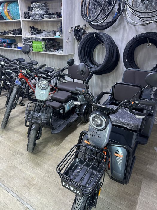 Элетро трициклы пассажирские грузопассажирские 1200w