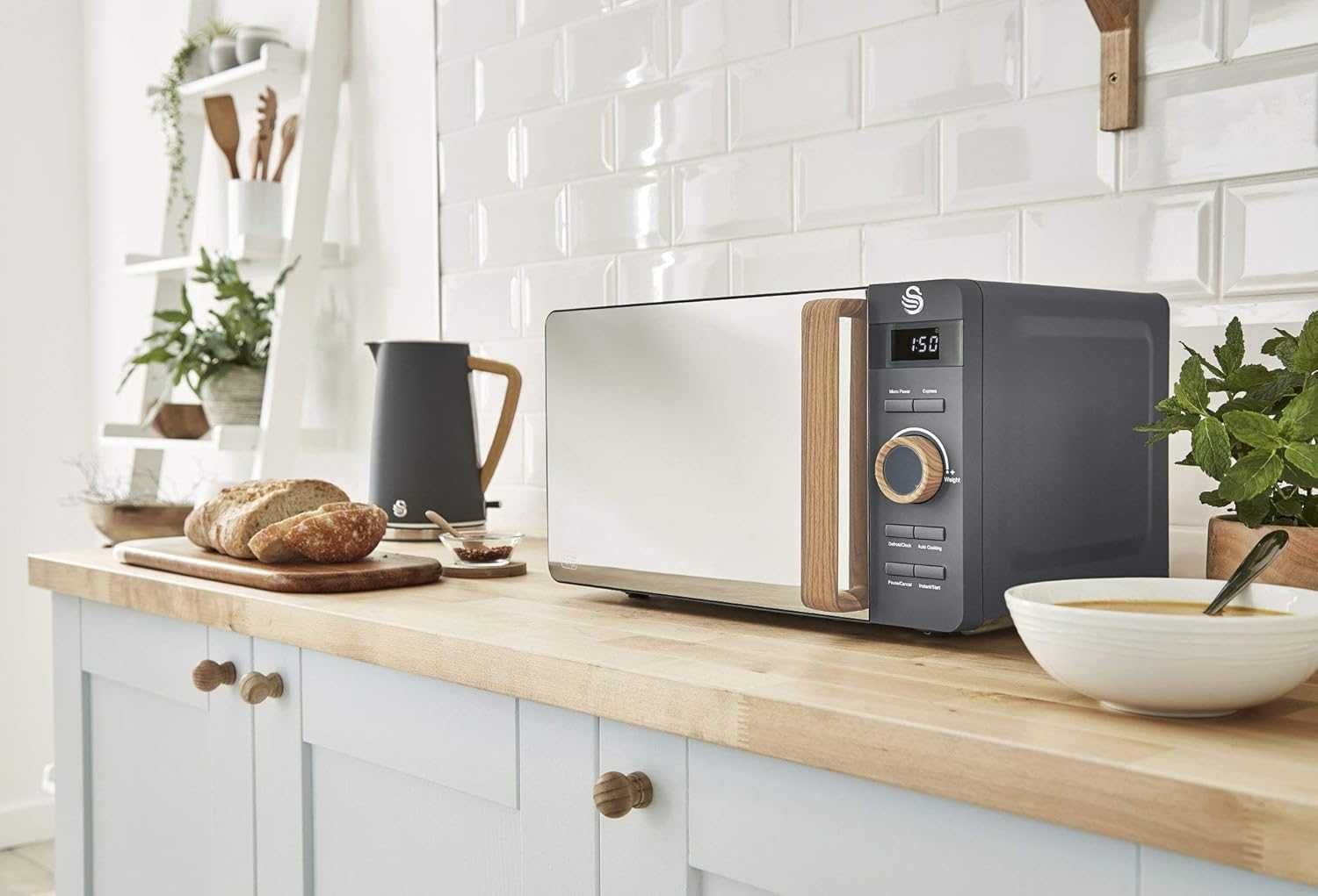 Микровълнова печка Swan Nordic Digital 20L (Сива) Микровълнова Фурна