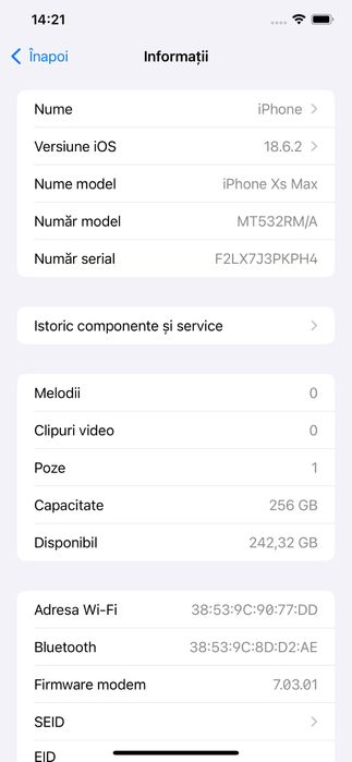 Iphone XS Max 256 Gb baterie 100%