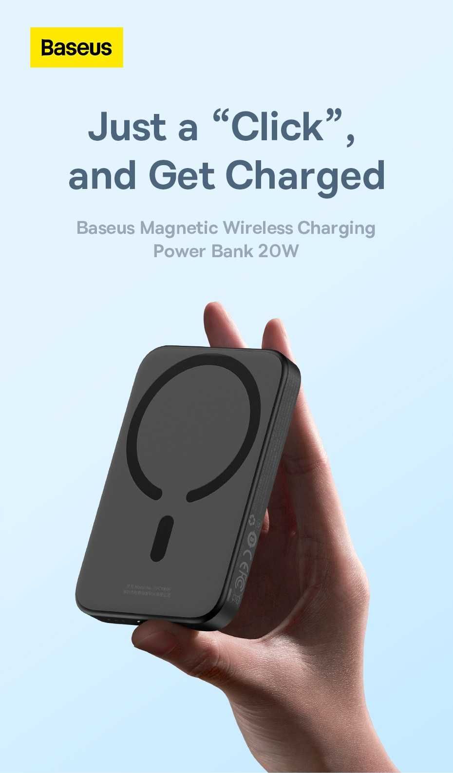 Baseus Magnetic Wireless Power Bank 6000mAh For iPhone 12 13 14