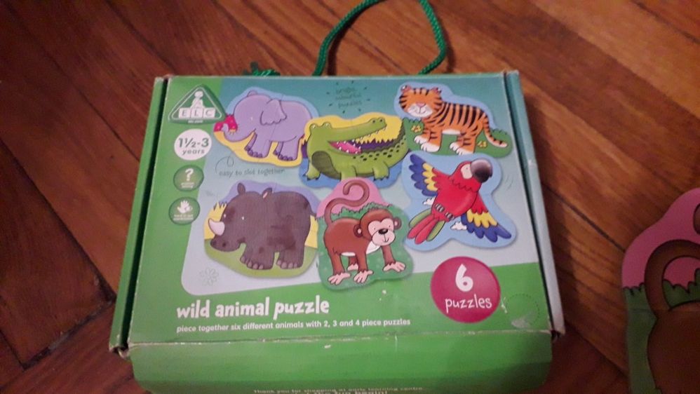 Set 6 puzzle-uri animale din 2, 3, 4 piese