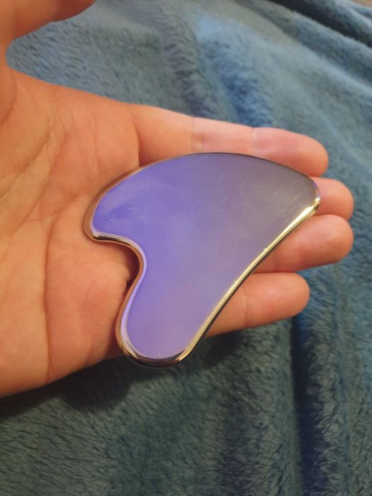 gua sha Piatră pentru Masaj Facial Corporal din Inox Metalică Mewing