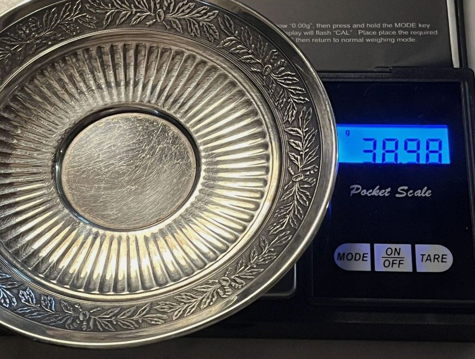 Ceașcă cafea si farfurie argint masiv Minerva 950