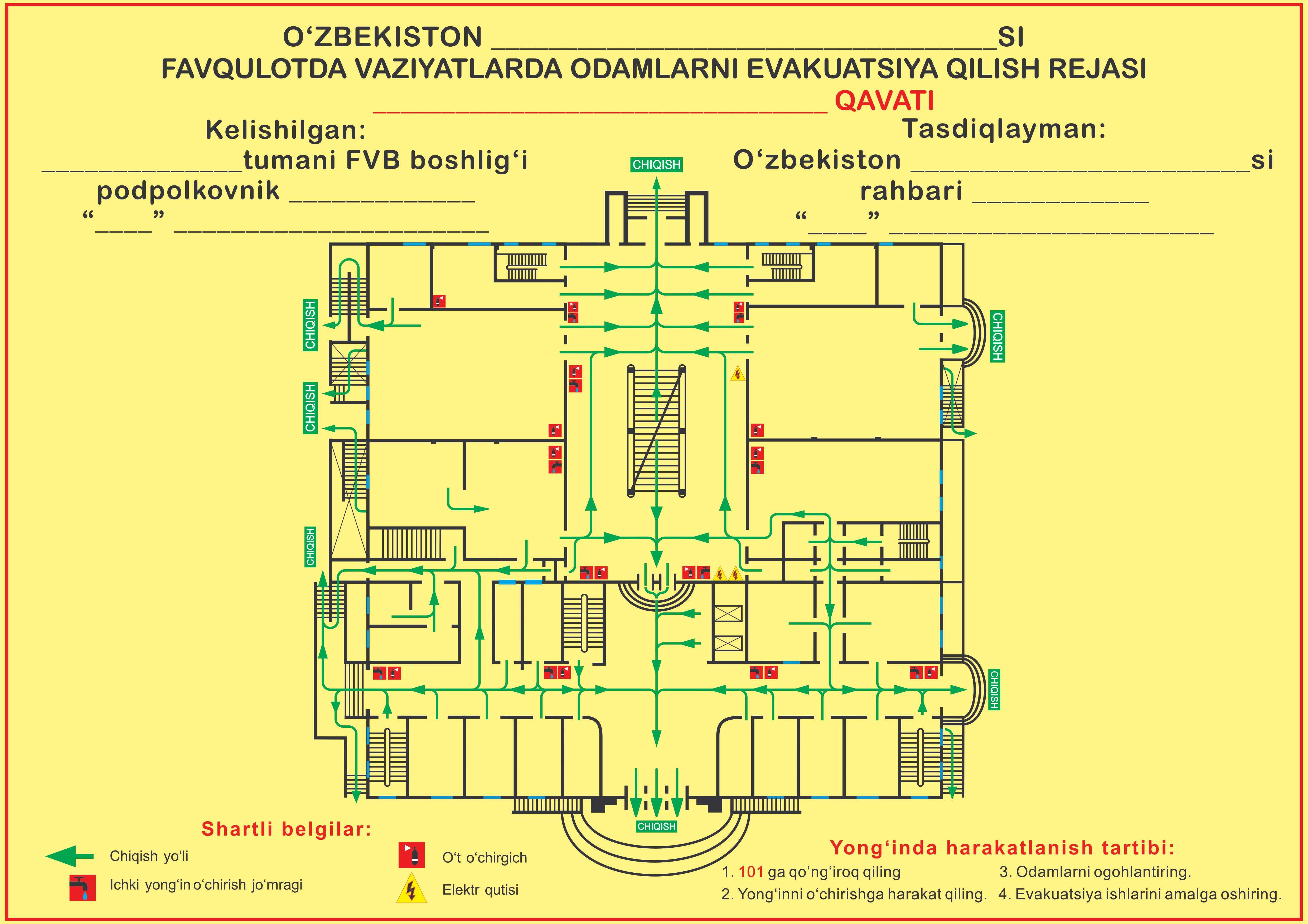 Evakuatsiya planini chizaman