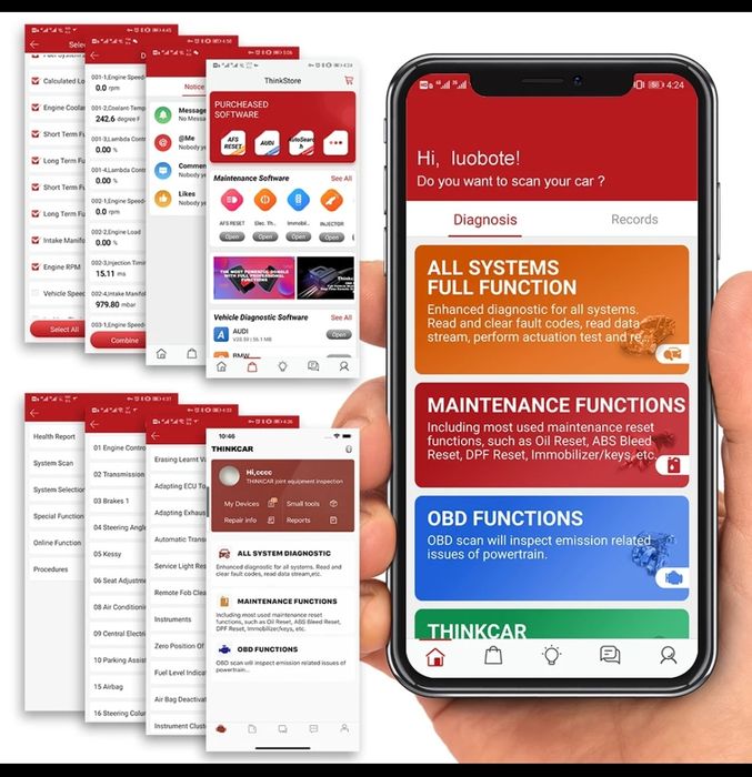 Tester / Diagnoza Auto Launch ThinkDiag ORIGINAL 2025 Full  + CABLU