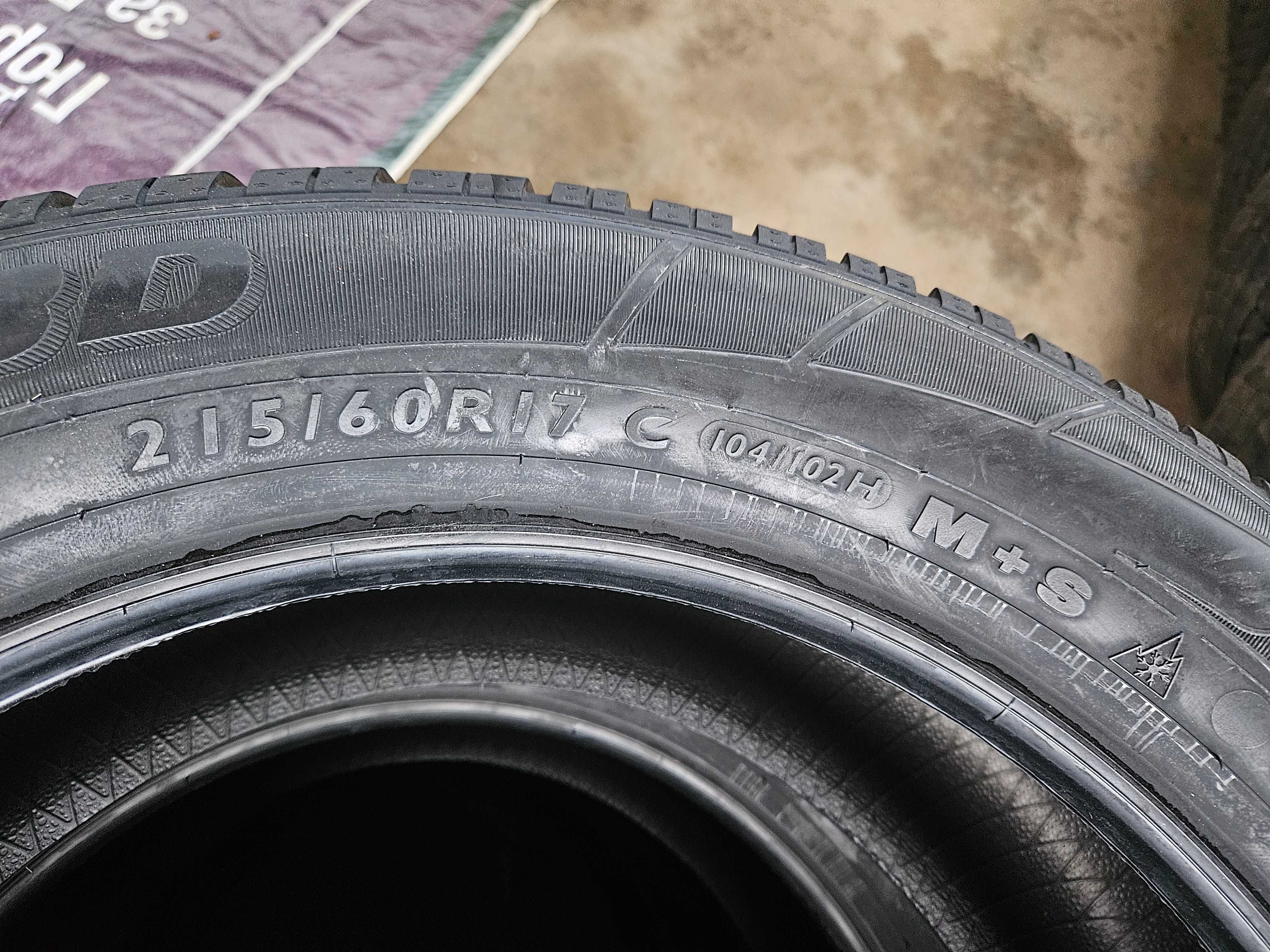 4 Нови бусови зимни гуми 215/60R17C Dunlop WinterSport 3D 104H DOT2224