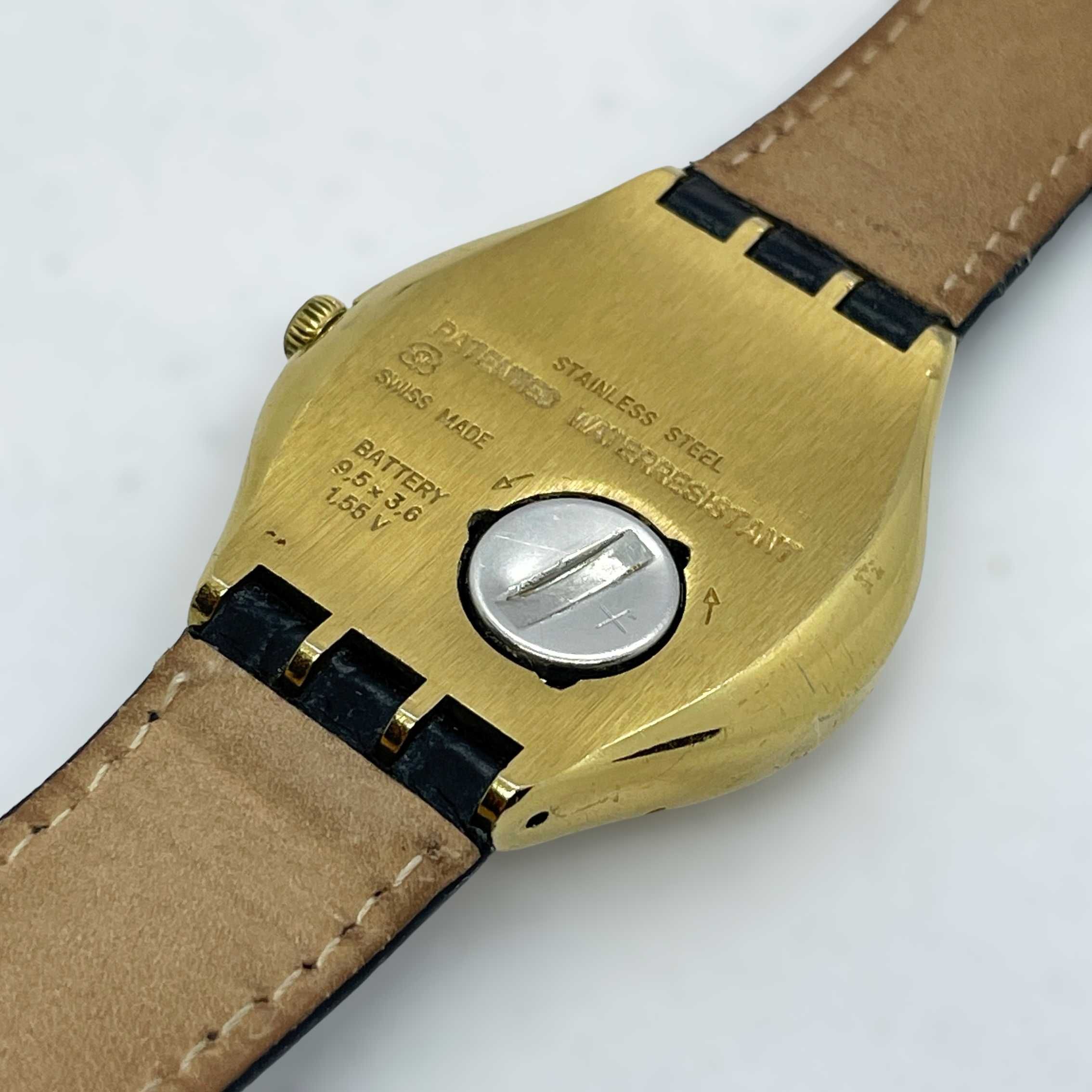 Много рядък позлатен Swatch IRONY в оригинална кутия - мъжки часовник
