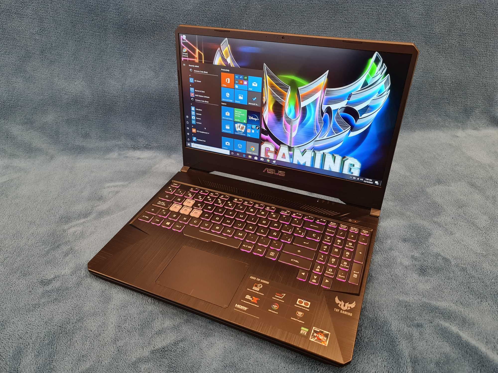 Laptop gaming Asus Tuf nou, AMD Ryzen 7, video 6 gb RTX 2060, 144 HZ