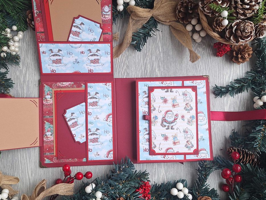 Коледен, скрапбук албум "Елфче", ръчна изработка /63.18-19