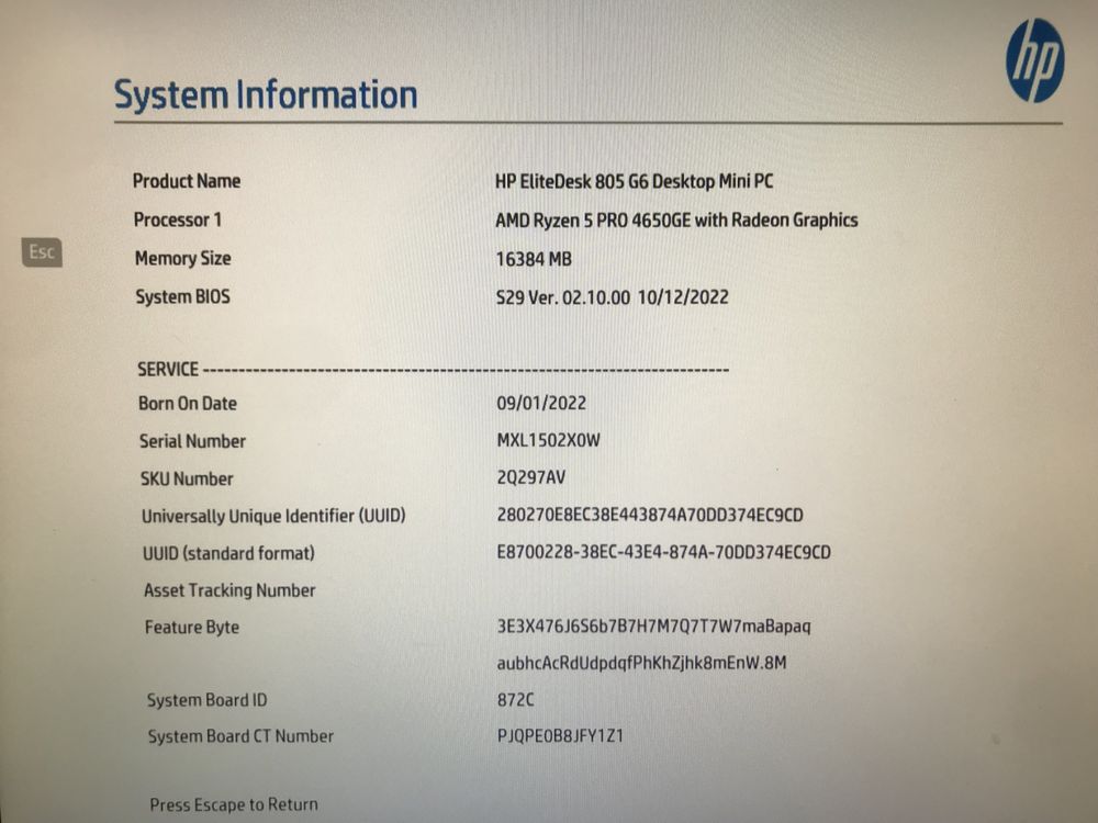 HP EliteDesk 805 G6 Mini PC,Ryzen 5 PRO 4650GE (6-Core),16GB-RAM,DDR4